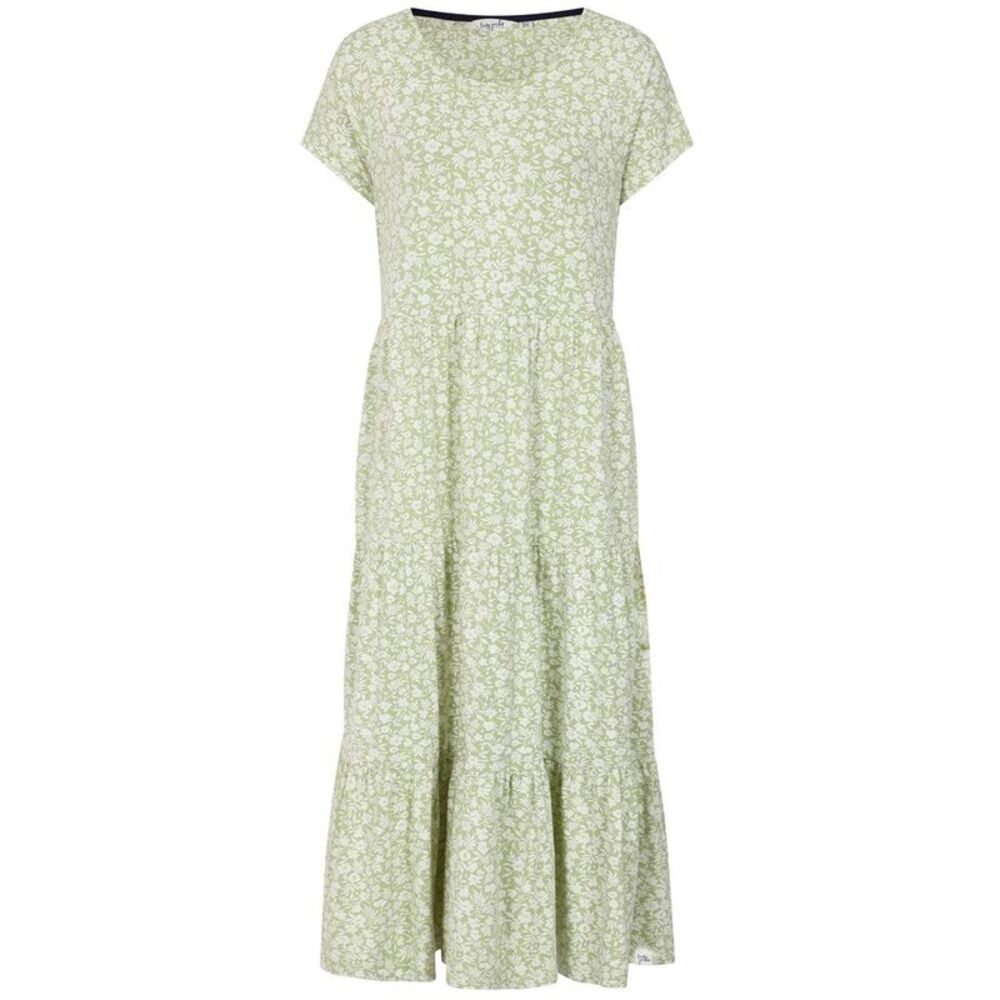 Lazy Jacks Womens/Ladies Floral Maxi Dress / Green/White